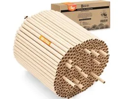 Insectenhotel Tubes de nidification - 15 cm, diamètres de 6 et 8 mm, incluant un e-book et des tubes en karton pour les abeilles sauvages