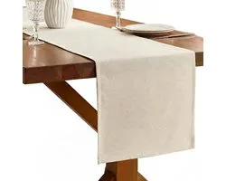 Tafelloper - Tafel Runners - Polyester - Tabel loper - Tafellaken - Tafelkleed - Tafeldecoratie - Afwasbaar - Geschikt voor feestjes en vakanties - 300 x 30cm - Beige
