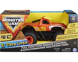 Spinmaster Monster Jam - EL TORO LOCO RC 1:24 - Monster Truc Radiocommandé Officiel Avec Radiocommande 2,4 GHz - 6060517 - Jouet Enfant 4 Ans Et +
