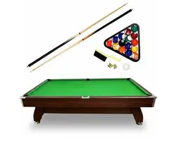 Table de jeu THUNDER® | BOLD-BROWN-9FT | Billard | Grande et stable | Accessoires inclus | Pour enfants et adultes | Idéale pour un usage domestique |