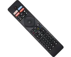 Télécommande Convient pour Philips TV - Télécommande universelle pour Smart TV - Convient pour Philips Android 4K Ultra HD Smart LED TV - Télécommande Smart TV de remplacement - Bouton multimédia Convient pour Netflix, VUDU, YouTube et Google Play