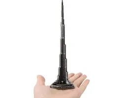 HERCHR Burj Khalifa Tower Model, 18cm/7.1inch Miniature Dubai Tower Model Making Alloy Dubai Collectible Souvenir for - ShopVlot