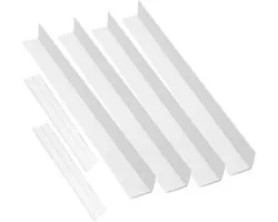 Support pour étagères, compatible avec IKEA Kallax, Expedit et Trofast, 4 pièces, en blanc, en plastique, à coller ou à visser, système de rails pour le rangement de boîtes, support pour insert de boîte