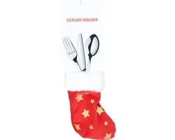 Home & Styling Kerst Bestekhouders - Set van 2 stuks - Kerstsok