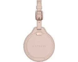 Étiquette de bagage Satechi FindAll en cuir vegan avec FindMy – Technologie Apple Find My intégrée – Recevez des notifications lorsque des objets sont oubliés – Chargement sans fil pour une performance longue durée – Rose