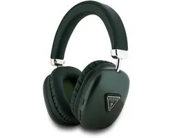 Casque stéréo Bluetooth Guess - Logo Triangle Saffiano - Vert kaki