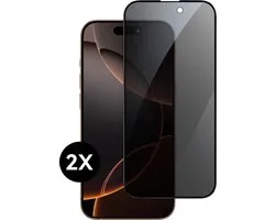 Protecteur d'écran adapté pour iPhone 16 Pro Max Protecteur d'écran Privacy Private Glas Trempé Tempered Glass Full Cover - Protecteur d'écran adapté pour iPhone 16 Pro Max Screen Protector Privacy Screen Cover - Entièrement opaque - 2 pièces