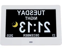 Digitale Kalender Klok - Smart Display Planner - Dagelijkse Planning - Automatische Helderheid - 7 Inch IPS Scherm - Zwart