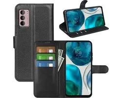 Motorola Moto G42 Case - MobyDefend Leatherette Wallet Book Case (Fermeture Avant) - Zwart - Mobile Phone Case - Phone Case Ce produit est compatible avec: Motorola Moto G42