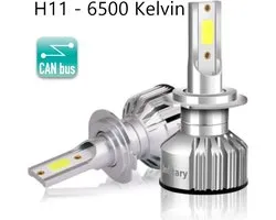 H11 LED Lampen (Set 2 stuks) - Interne CANbus adapter - 6500K Helder Wit 16000 Lumen- 80W - Dimlicht, Grootlicht & Mistlicht - Koplampen Auto / Motor / Scooter / Autolamp / Lampen / Autolampen / Car Light