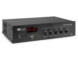 Power Dynamics PDM25 100V versterker 25W met Bluetooth, mp3 speler en radio