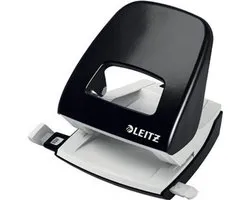 Leitz NeXXt Metalen Bureau Perforator - Perforeert Tot 30 Vel - Voor Mappen En Ringbanden - Zwart