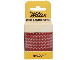 Wilton Mini Metallic Baking Cups - Rood - Set/160 - Cupcake Vormpjes - Muffin Bakvormpjes