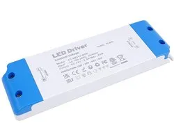 Transformator 24V 60W 2.5A, VARICART Slim Ledtransformatoren AC 230V naar 24V DC Voeding Driver, Mini LED-transformator Laagspanningstransformator voor G4, GU4, GU5.3, MR16, MR11 Ledlamp