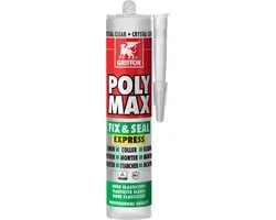 Griffon 6150452 Poly Max Fix & Seal Express Montagelijm-/afdichtingskit - Transparant - Koker - 300gr