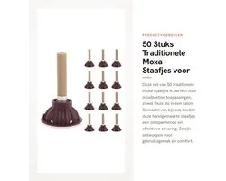 Bâtonnets de moxa 50 pièces - Bâtonnets de moxa traditionnels - Faits main - Portable - Design durable - Pour moxibustion