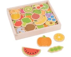 Houten groente en fruit magneten - Bigjigs - vanaf 3 jaar