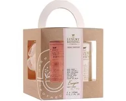 Set Cadou Energise, Warm Vanilla, Gel de Dus, Lotiune Corp, Burete Exfoliant Corp, The Luxury Bathing Company, 3 articole