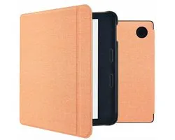 iMoshion Ereader Cover / Case Convient pour Kobo Libra 2 / Tolino Vision 6 - iMoshion Canvas Sleepcover Bookcase avec support - Oranje / Peach