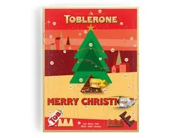 Toblerone Adventskalender - Adventkalender 2025- 24 overheerlijke Toblerone Chocolaatjes - Verschillende smaken Chocolade - Het perfecte kerstcadeau - "Merry Christmas"