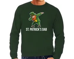 St. Patricks day sweater groen voor heren - St. Patricks dab - Ierse feest kleding / trui/ outfit/ kostuum XL