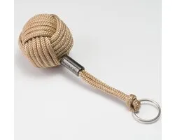 Nautiqo Drijvende sleutelhanger - Beige - monkey fist - nautisch accessoire