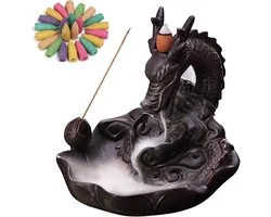 Dromen Rookmelder - Sfeerverwarmer Houder - Ontspanning Thuis - Handgemaakt Keramiek - 16 x 16 x 15 cm - Bruin