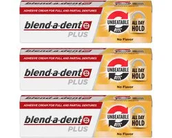 Blend-a-dent Plus Unbeatable - Hechtlijm voor protheses - Sterk, smaakloos, 3-pack