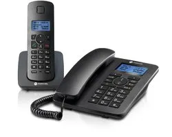Huistelefoon Motorola C4201 Combo DECT (2 pcs) Zwart