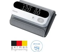 Beurer BM 59 Smart Bloeddrukmeter bovenarm - NIEUW - Geïntegreerde flexibele manchet 22-42 cm - Oplaadbare accu - 1 Gebruikersprofiel - Onregelmatige hartslag - Gratis app: Health Manager pro - 5 Jaar garantie