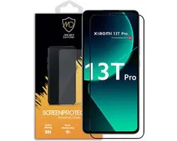 MobyDefend Screenprotector - Geschikt voor Xiaomi 13T Pro - Screensaver Met Zwarte Randen - Gehard Glas