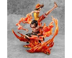 One Piece P.O.P NEO-Maximum Statue PVC Luffy & Ace Lien entre frères 20e Édition Limited. 25 cm