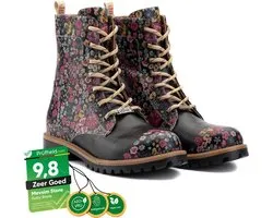 GOBY Flowerboots – Handmade – Premium Kwaliteit – Dames Longboots – Bloemenprint – Maat 36
