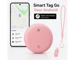 Android GPS Tracker – Real-time Locatie Volgsysteem – Werkt met Google Find My app- Alleen geschikt voor Android telefoons- Gecertificeerd - Batterij Vervangbaar - 24/7 live locatie meekijken - Licht roze