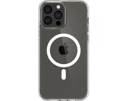 Spigen Ultra Hybrid iPhone 13 Pro Max Hoesje Geschikt voor MagSafe Transparant/Wit