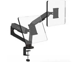 Bras pour écran double Sounix - Jusqu'à 2 x 9 kg - Support d'écran pour 13 à 32 pouces - Réglable - Universel - Zwart