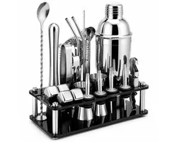 BOTC Cocktail Shaker Set - 23 Delig - Cocktailset - Cocktail Shaker - Cadeauverpakking - RVS
