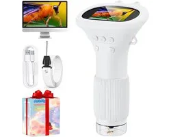 Microscope for Kids, Ashfly 1000X Pocket Microscope with 2.0 Inch IPS Screen, USB Microscope, Magnifier, 8 LED Lights - ShopVlot