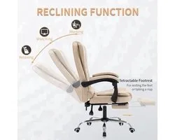 Home Office Desk Chair, Computer Desk Chair with Lumbar Support, Thickened Armrests, with Footrest - Suitable for Home Office, Gaming, Professional Workspace