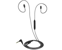 Docooler 3.5mm Bedrade Oortelefoon Kabel Afneembare Vervanging Hoofdtelefoon Cord w/Microfoon MMCX Connector voor Shure SE215 SE315 SE425 SE535 SE846 UE900 Hoofdtelefoon Grijs