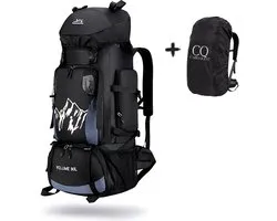 CarryQuest® 90L Outdoor Rugzak - Waterdichte Backpack voor Hiking, Camping & Backpacken - Zwart
