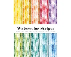 Stripes Scrapbook Paper: Pastel Rainbow Watercolor Stripe Backgrounds for Junk Journals, Planners, Scrapbooking, Card Making & Crafts