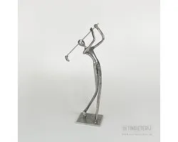 Golfer Modern - Golfsculptuur - Golf Beeldje - Golftoernooi - Golftrofee - Golf Accessoires - Cadeau golf - Luxe geschenk