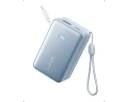 Batterie externe Anker Nano - 10 000 mAh - 45 Watt - Avec câble rétractable Anker InstaCord de 70 cm