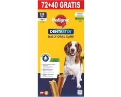 Pedigree Bonus-Pack Dentastix - Hondensnack - 72+40 stuks Medium