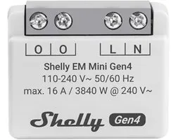 Shelly EM Mini Gen4 - compteur d'énergie compact 16 A - Wi-Fi, Bluetooth et Zigbee
