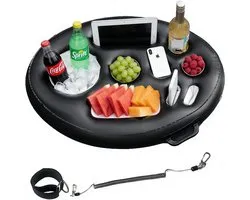 Spa Bar Luxe Drijvend Dienblad Voor Ultieme Ontspanning – Bubbelbad Bar Tafeltje Opblaasbaar en Stabiel Voor Drankjes en Snacks – Zwembad Float Compact en Praktisch Voor Jacuzzi en Zwembad