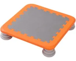 Kinder Mini-Trampoline - Vierkante Springplank - Sensorisch Spelen - Antislip Basis - 65 x 65 cm - Oranje