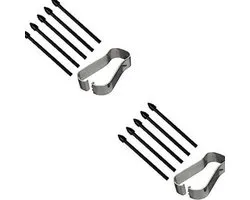 Ensemble de pointes de stylet tactile 2 pièces - Pointes de remplacement Convenant pour Samsung Tab S7/S7+/S6 Lite/Note10/20 - Zwart