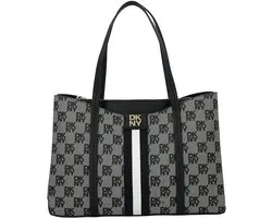 DKNY Nuri Schoudertas Leder 36 cm - Dames - black logo- black